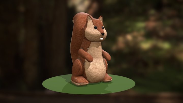 Plush Squirrel 3D Model
