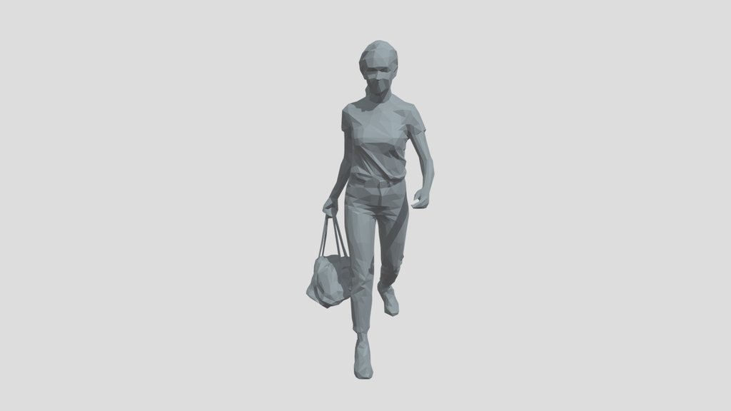 Lowpoly Female Walking