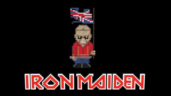 Iron Maiden 8-Bits 3D Model