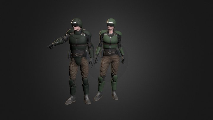 Fallout 1/2 Combat armor - 3D model by Castell [d0985f4] - Sketchfab