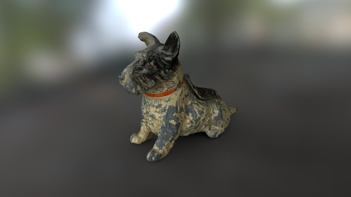 Small Metal Dog Ornament 3D Model