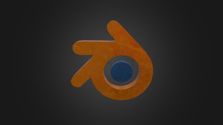 Realistic Blender Logo 3D Model
