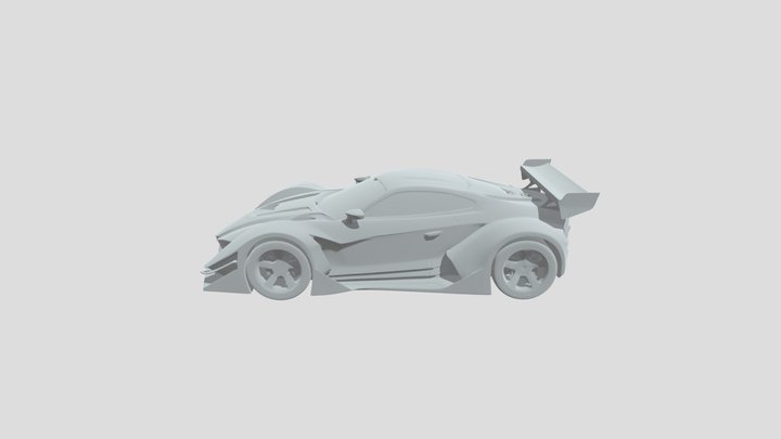 An aggressive custom Hot Wheels wide body kit 3D Model
