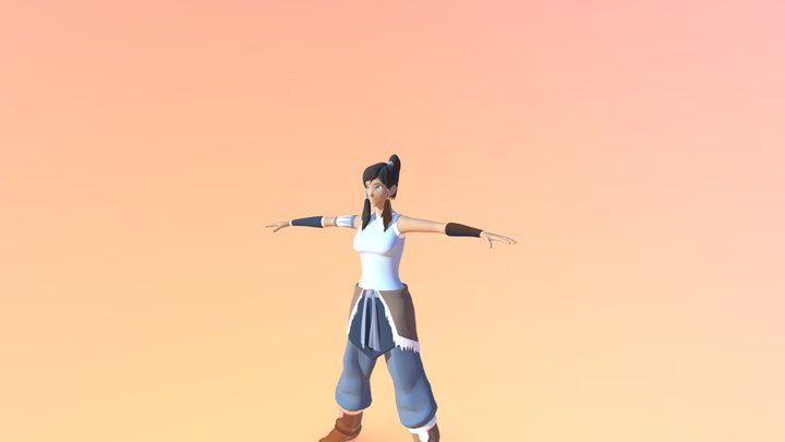 Avatar Korra - T pose 3D Model