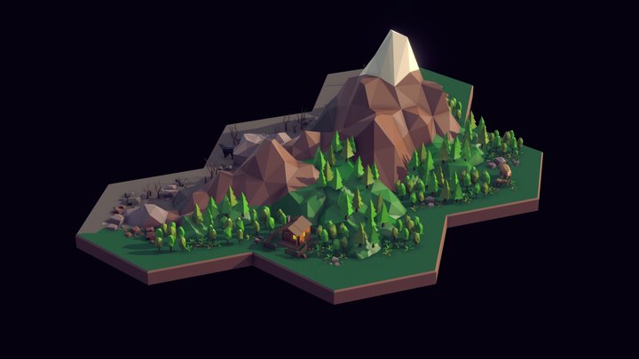 Diorama_Mountain 3D Model
