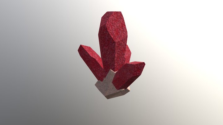 Crystal Cluster_red 3D Model