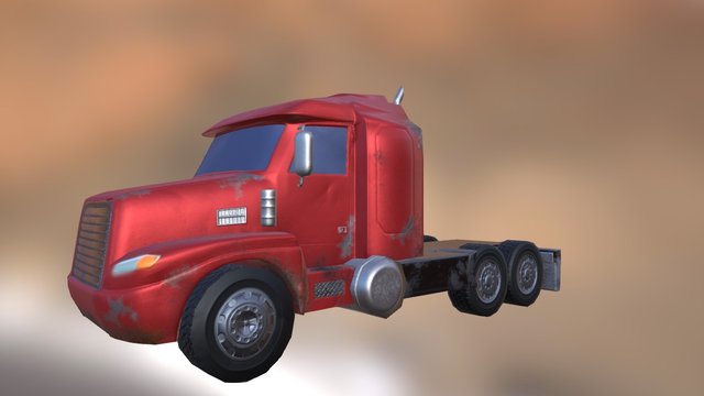 Semi Truck v 2 3D Model
