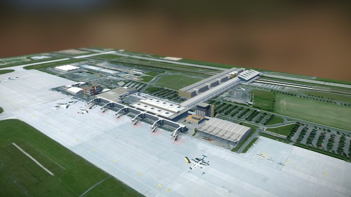 Airport Leipzig / Halle 3D Model