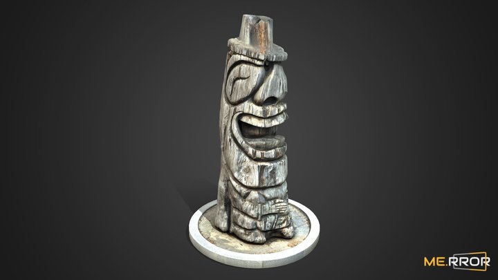 [Game-Ready] Asian Totem 3D Model