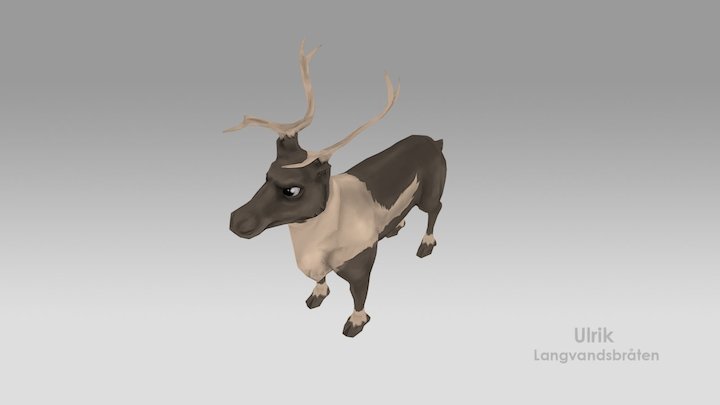 Low Poly: Reindeer - Anim Test 3D Model