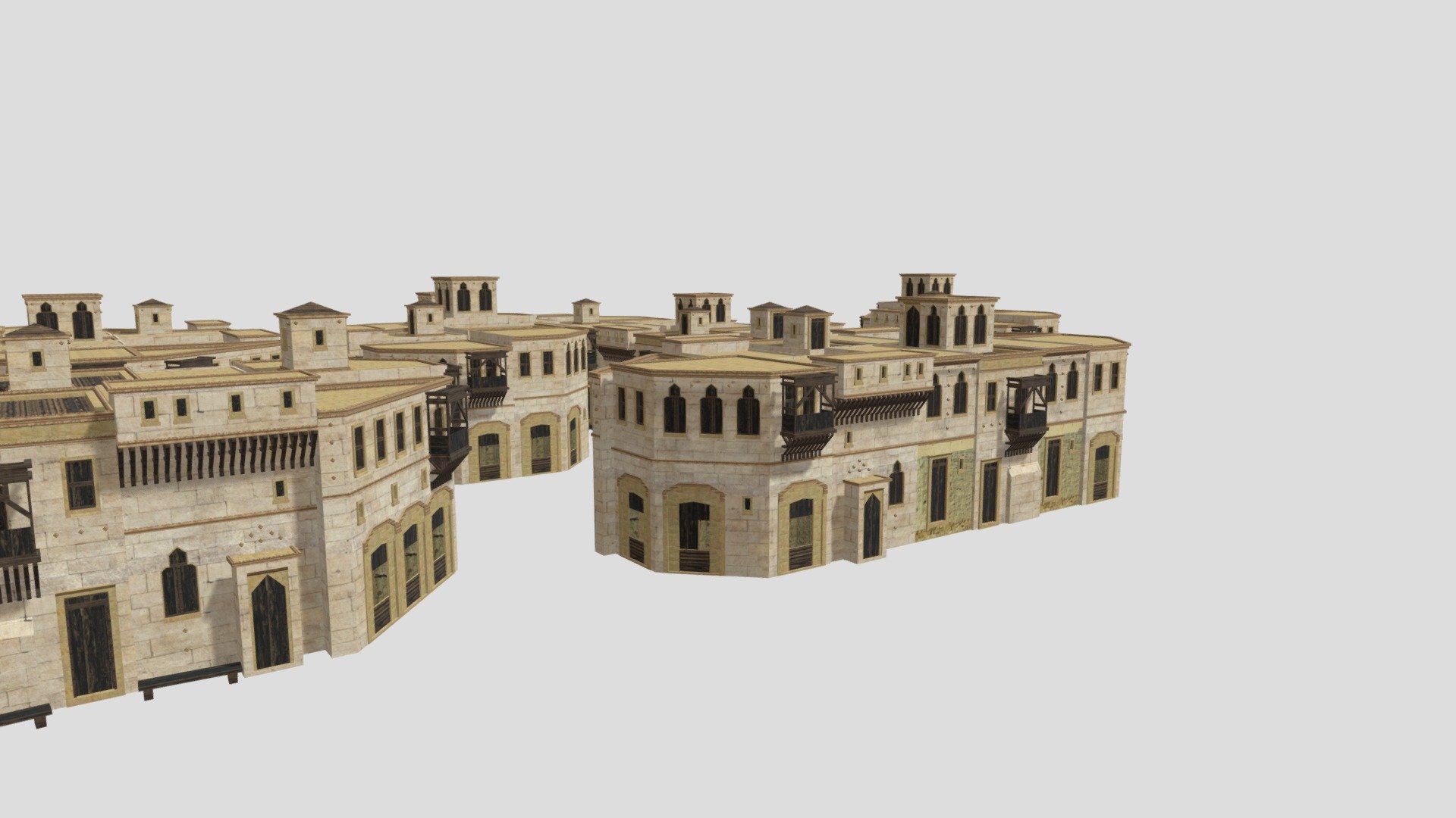 Arabic+city - Download Free 3D model by 3laa.alrfooh [d0a2441] - Sketchfab