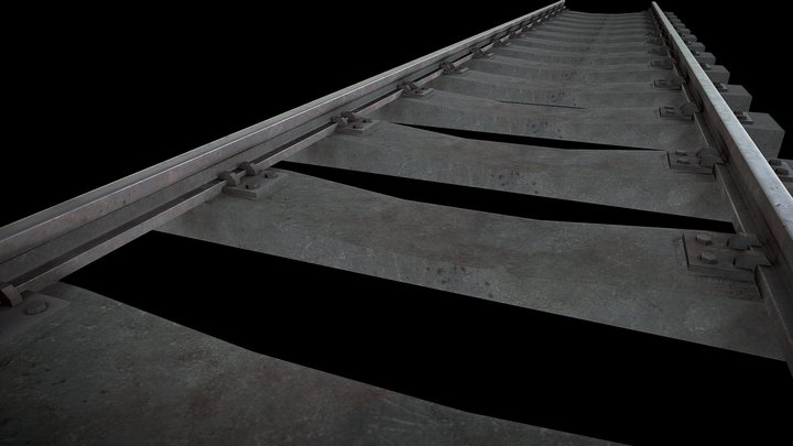railway tracks 3D Model