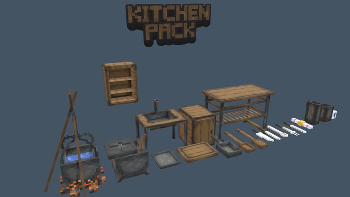 Kitchen Pack - PaperCraft 3D Model