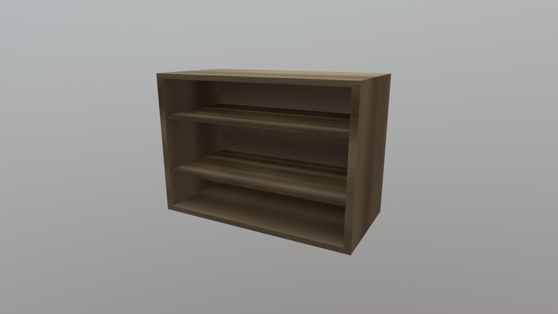 3D model School Classroom Bookshelf - This is a 3D model of the School Classroom Bookshelf. The 3D model is about a wooden shelf on a wall.