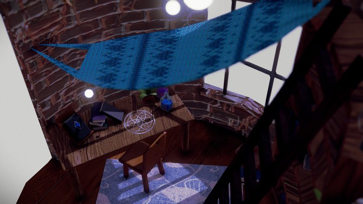 A Simple Witch's Room 3D Model