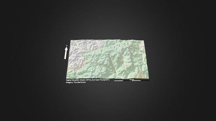 南太行_等高地图 – Gratis 3D-model STL