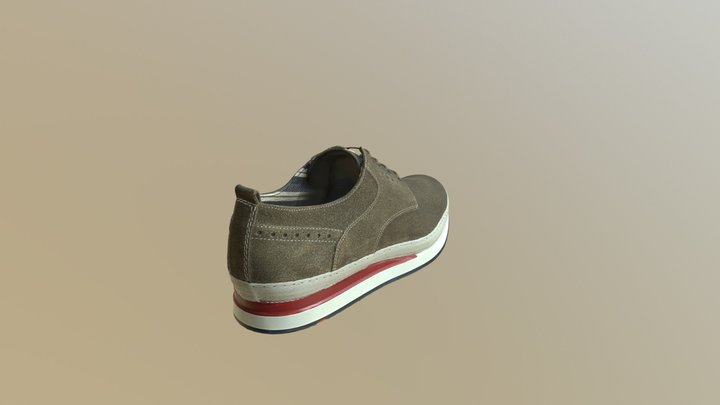 Sneaker_Brown_Leather_DaleLibraSuede 3D Model