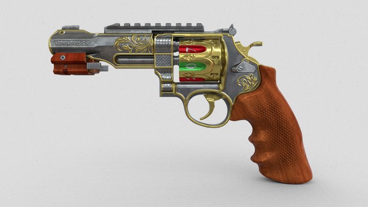 Revolver R8 | Game of roulette 3D Model