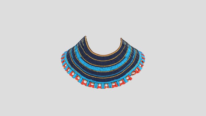Egyptian Beaded Collar 3D Model