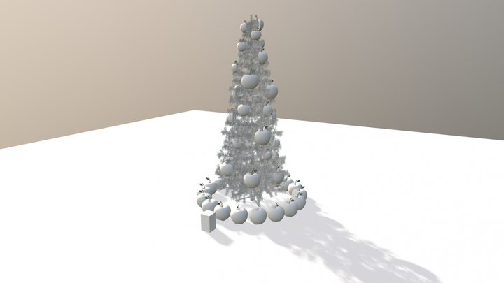 Árbol Navidad Manzanas 3D Model