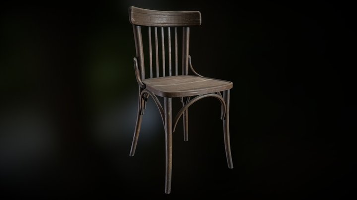 Old Irish chair 8K [Downloadable] 3D Model