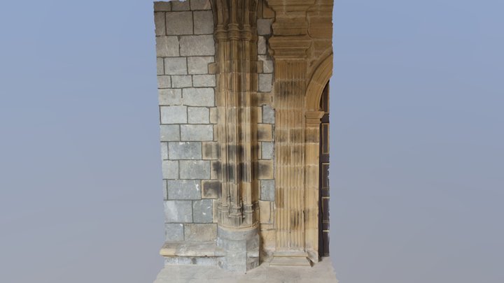 Gothic pillar. Church of Deba (Basque Country). 3D Model