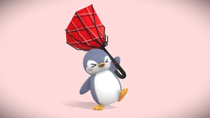 Cute Pingu 3D Model
