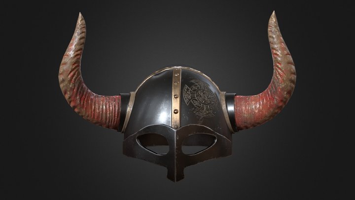 viking helmet Low-poly 3D Model