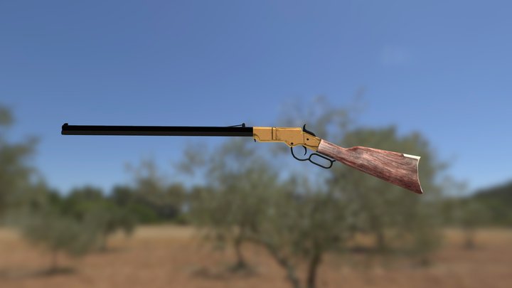 Henry Lever Action Rifle 3D Model