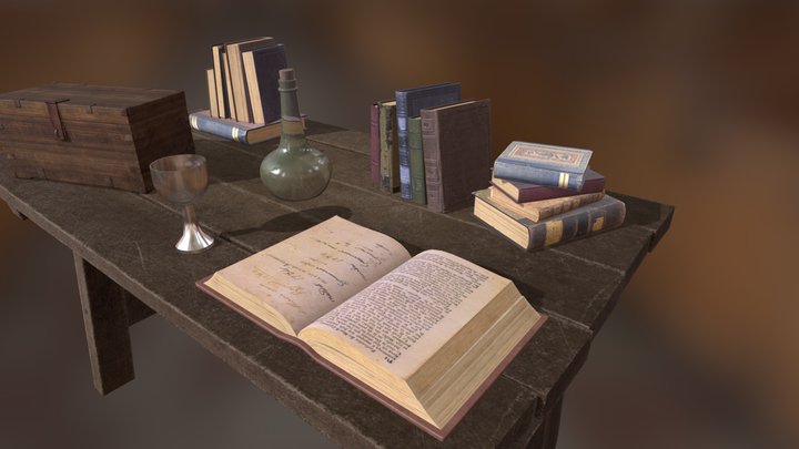 Study table 3D Model