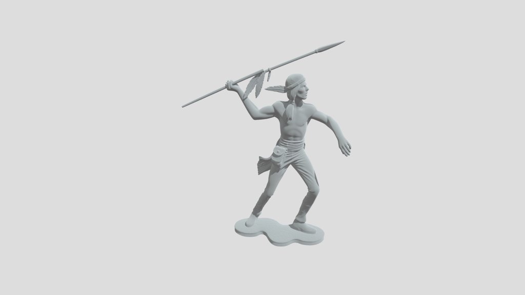 American Indian with Spear