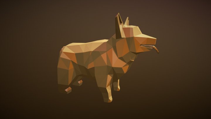 Maple Corgi 3D Model