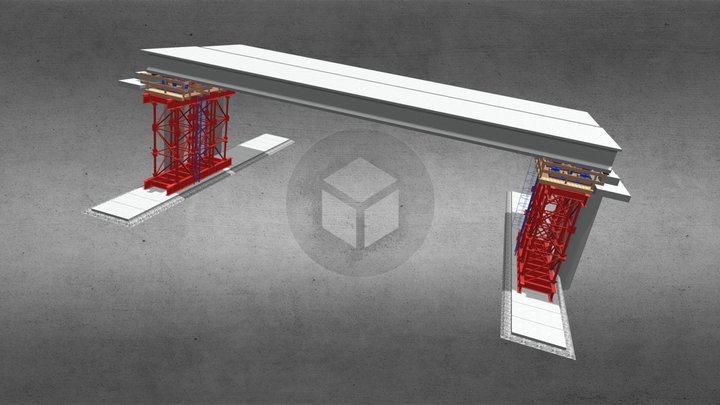 фрагмент моста 3D Model