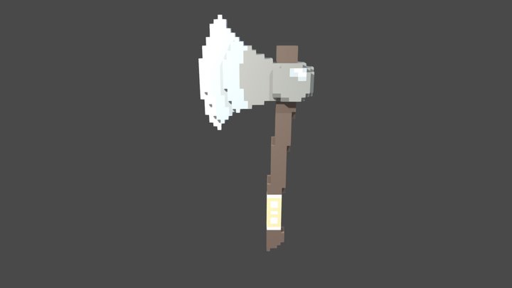 voxel Axe 3D Model