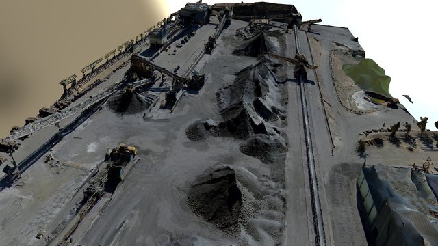 Medição de Volumes - Pilhas de Minério 3D Model