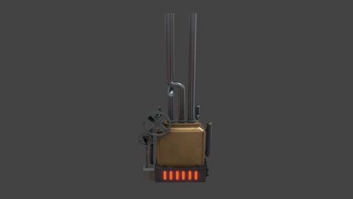 Steampunk Espresso Machine 3D Model