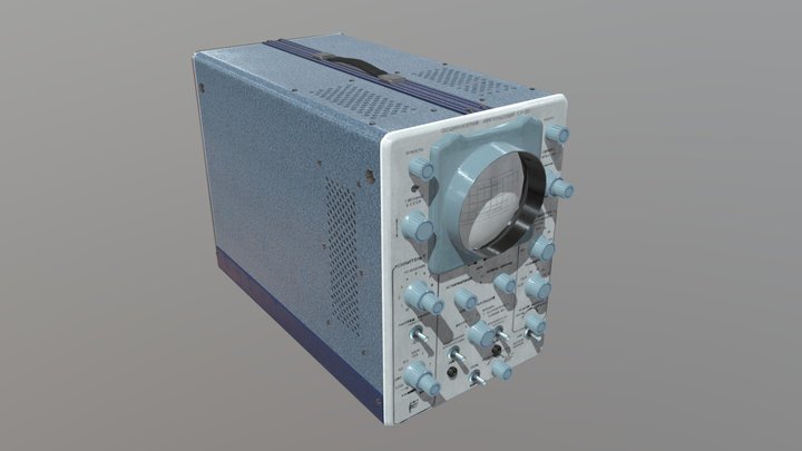 Soviet oscilloscope C1-20 3D Model