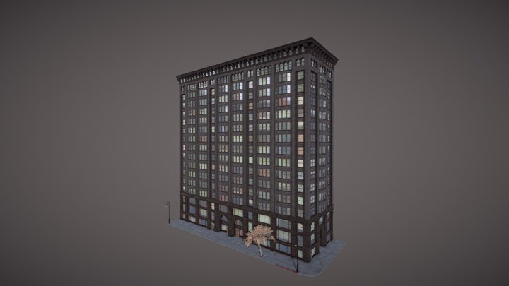 Classic Masonry Building 3D Model