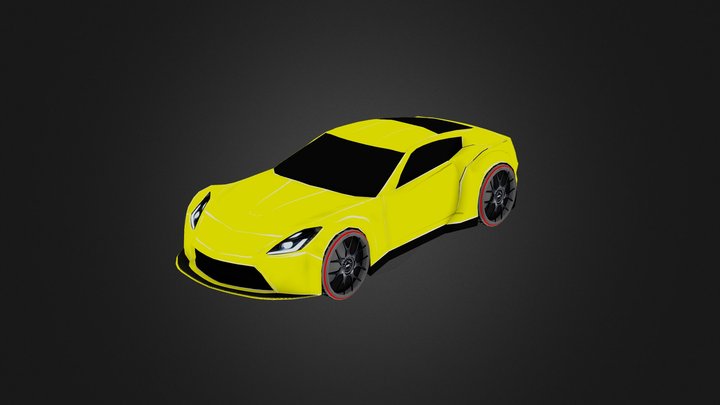 Corvette C7 - low poly free 3D Model