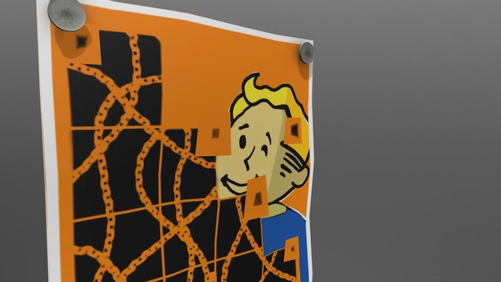 Fall Out 4 Poster 3D Model