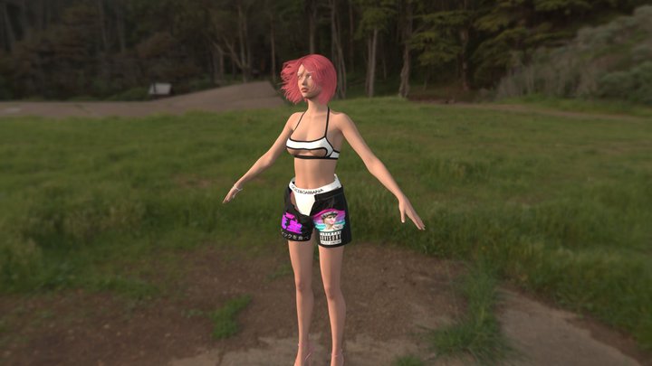 Girl Rosa FVART3D 3D Model