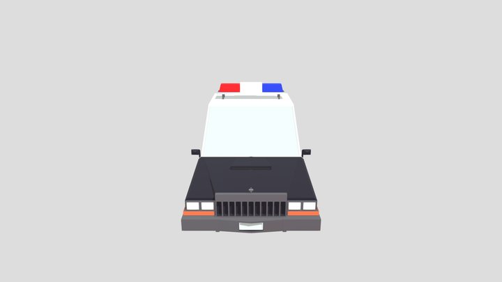 Lowpoly Police Car – Modèle 3D gratuit STL