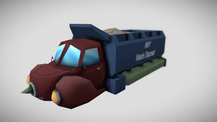 Simpsons:Hit and run hover mod. (garbage truck) 3D Model