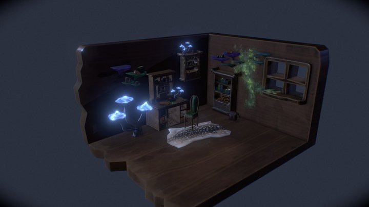Apothecary Scene 3D Model