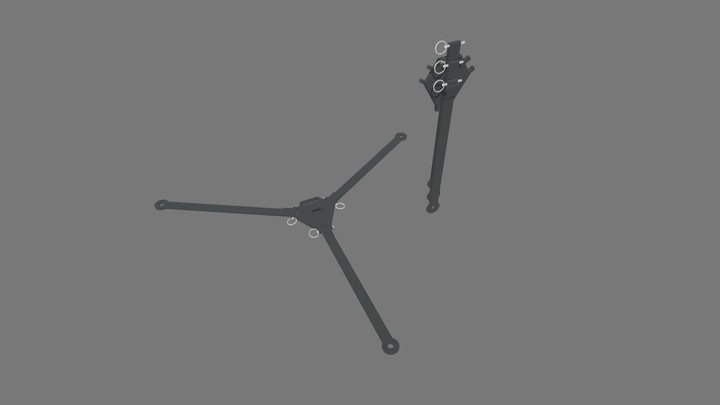 Collapsible Tripod Support Design 3D Model