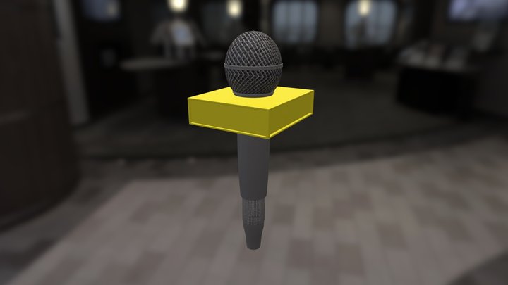 Interviewer Microphone 3D Model