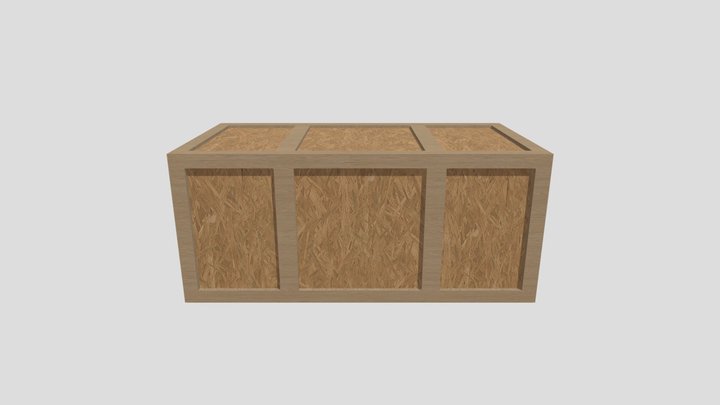 Wooden Shipping Crate 3D Model