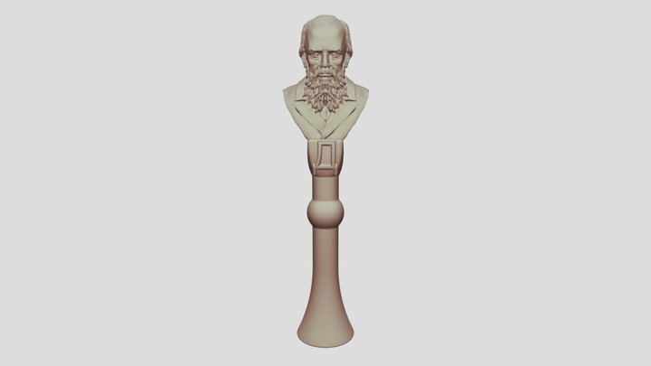 Fyodor Dostoevsky Pipe Tamper 3D Model