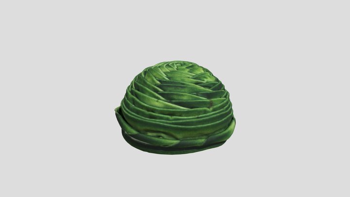 Green Wrap Hat Made By Vanilla Beane - AR Ready 3D Model