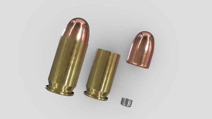 45 ACP Bullet PBR: Game Ready / SubD Models Free 3D Model